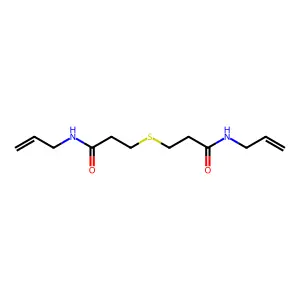 3-[3-oxo-3-(prop-2-enylamino)propyl]sulfanyl-N-prop-2-enylpropanamide structure