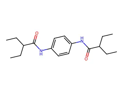 2-ethyl-N-[4-(2-ethylbutanoylamino)phenyl]butanamide structure