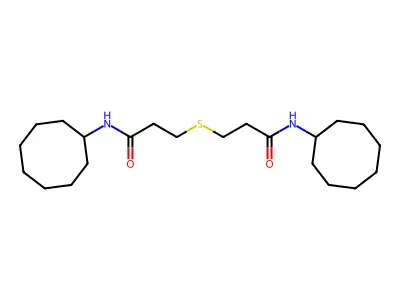 N-cyclooctyl-3-[3-(cyclooctylamino)-3-oxopropyl]sulfanylpropanamide structure