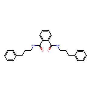 N~1~,N~2~-bis(3-phenylpropyl)phthalamide structure