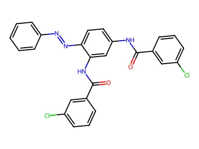 Benzamide, N,N'-[4-(phenylazo)-1,3-phenylene]bis[3-chloro-(9CI) structure