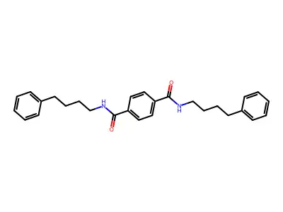 N~1~,N~4~-bis(4-phenylbutyl)terephthalamide structure