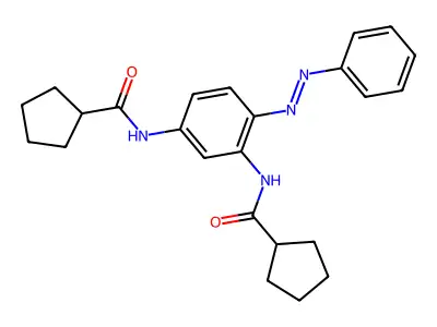 Cyclopentanecarboxamide, N,N'-[4-(phenylazo)-1,3-phenylene]bis-(9CI) structure