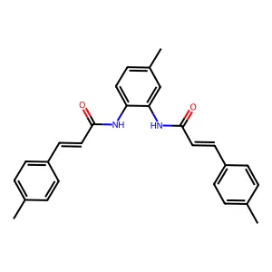 (E)-N-[4-methyl-2-[[(E)-3-(4-methylphenyl)prop-2-enoyl]amino]phenyl]-3-(4-methylphenyl)prop-2-enamide structure