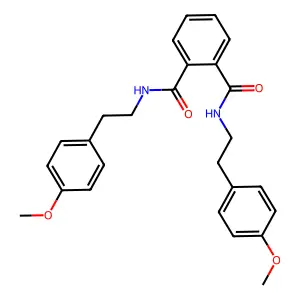 N~1~,N~2~-bis[2-(4-methoxyphenyl)ethyl]phthalamide structure