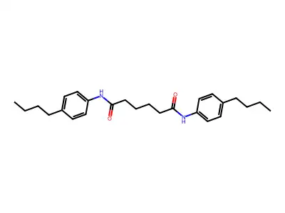 N(1),N(6)-Bis(4-butylphenyl)hexanediamide structure