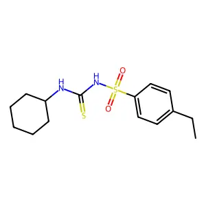N-(cyclohexylcarbamothioyl)-4-ethylbenzenesulfonamide structure