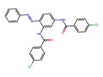 Benzamide, N,N'-[4-(phenylazo)-1,3-phenylene]bis[4-chloro-(9CI) structure