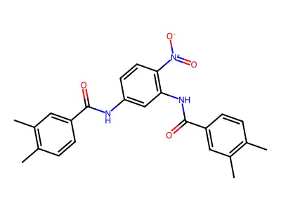 N-[3-[(3,4-dimethylbenzoyl)amino]-4-nitrophenyl]-3,4-dimethylbenzamide structure