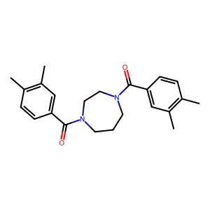 [4-(3,4-Dimethylbenzoyl)-1,4-diazepan-1-yl]-(3,4-dimethylphenyl)methanone structure