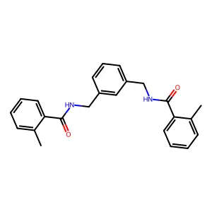 2-methyl-N-[[3-[[(2-methylbenzoyl)amino]methyl]phenyl]methyl]benzamide structure