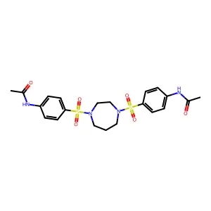 N-[4-[[4-(4-acetamidophenyl)sulfonyl-1,4-diazepan-1-yl]sulfonyl]phenyl]acetamide structure