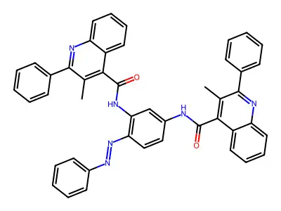 4-Quinolinecarboxamide, N,N'-[4-(phenylazo)-1,3-phenylene]bis[3-methyl-2-phenyl- (9CI) structure
