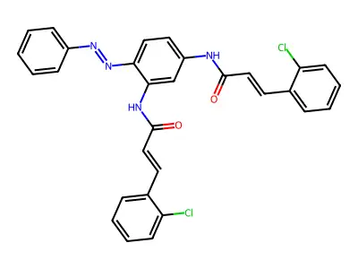 2-Propenamide, N,N'-[4-(phenylazo)-1,3-phenylene]bis[3-(2-chlorophenyl)- (9CI) structure