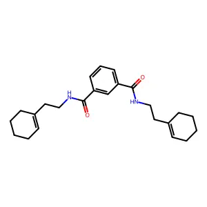 1-N,3-N-bis[2-(cyclohexen-1-yl)ethyl]benzene-1,3-dicarboxamide structure