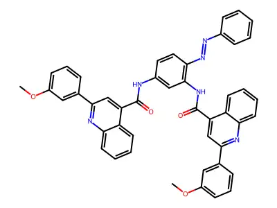 4-Quinolinecarboxamide, N,N'-[4-(phenylazo)-1,3-phenylene]bis[2-(3-methoxyphenyl)- (9CI) structure