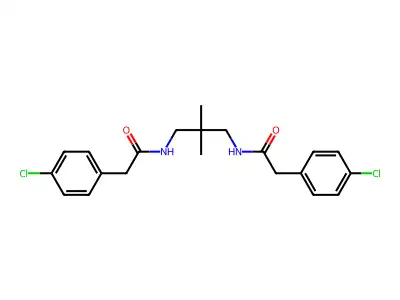 2-(4-chlorophenyl)-N-[3-[[2-(4-chlorophenyl)acetyl]amino]-2,2-dimethylpropyl]acetamide structure