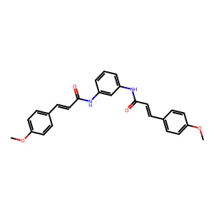 (E)-3-(4-methoxyphenyl)-N-[3-[[(E)-3-(4-methoxyphenyl)prop-2-enoyl]amino]phenyl]prop-2-enamide structure