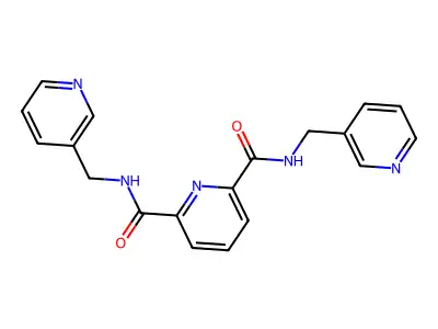 N,N'-bis(pyridin-3-ylmethyl)pyridine-2,6-dicarboxamide structure