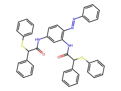 Benzeneacetamide, N,N'-[4-(phenylazo)-1,3-phenylene]bis[alpha-(phenylthio)-(9CI) structure