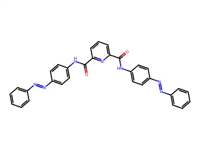 2,6-Pyridinedicarboxamide, N2,N6-bis[4-(2-phenyldiazenyl)phenyl]- structure