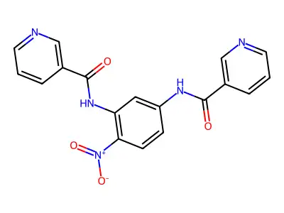 N-{2-nitro-5-[(3-pyridinylcarbonyl)amino]phenyl}nicotinamide structure