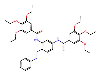 Benzamide, N,N'-[4-(phenylazo)-1,3-phenylene]bis[3,4,5-triethoxy-(9CI) structure