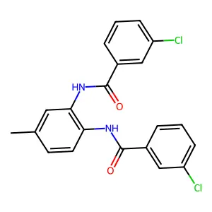 3-chloro-N-[2-[(3-chlorobenzoyl)amino]-4-methylphenyl]benzamide structure