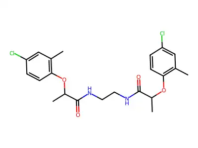 2-(4-chloro-2-methylphenoxy)-N-[2-[2-(4-chloro-2-methylphenoxy)propanoylamino]ethyl]propanamide structure