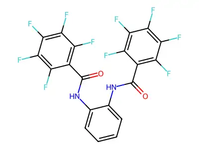 2,3,4,5,6-pentafluoro-N-[2-[(2,3,4,5,6-pentafluorobenzoyl)amino]phenyl]benzamide structure