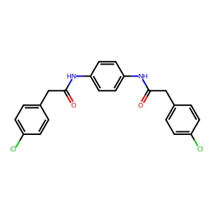 2-(4-chlorophenyl)-N-[4-[[2-(4-chlorophenyl)acetyl]amino]phenyl]acetamide structure