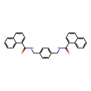 N-{4-[(1-naphthoylamino)methyl]benzyl}-1-naphthamide structure