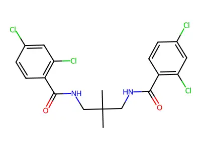 2,4-dichloro-N-[3-[(2,4-dichlorobenzoyl)amino]-2,2-dimethylpropyl]benzamide structure