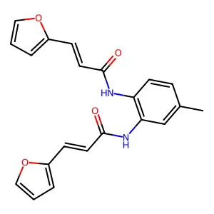 (E)-3-(furan-2-yl)-N-[2-[[(E)-3-(furan-2-yl)prop-2-enoyl]amino]-4-methylphenyl]prop-2-enamide structure