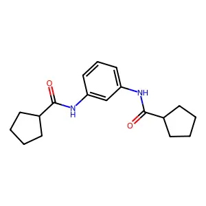 N-[3-(cyclopentanecarbonylamino)phenyl]cyclopentanecarboxamide structure