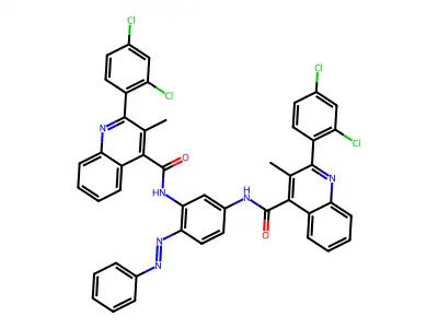 2-(2,4-dichlorophenyl)-N-[3-[[2-(2,4-dichlorophenyl)-3-methylquinoline-4-carbonyl]amino]-4-phenyldiazenylphenyl]-3-methylquinoline-4-carboxamide structure