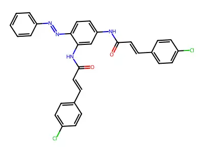 2-Propenamide, N,N'-[4-(phenylazo)-1,3-phenylene]bis[3-(4-chlorophenyl)- (9CI) structure