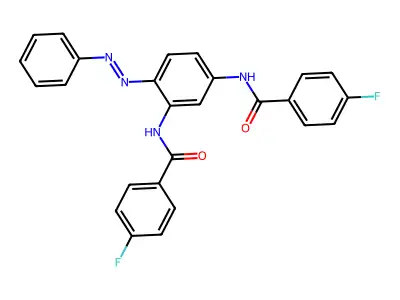 Benzamide, N,N'-[4-(phenylazo)-1,3-phenylene]bis[4-fluoro-(9CI) structure