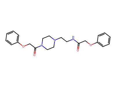 2-Phenoxy-N-(2-(4-(2-phenoxyacetyl)piperazinyl)ethyl)ethanamide structure