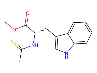 L-Tryptophan, N-(1-thioxoethyl)-, methyl ester structure