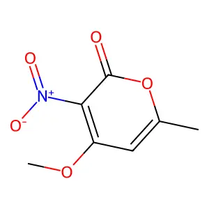 2H-Pyran-2-one, 4-methoxy-6-methyl-3-nitro- structure