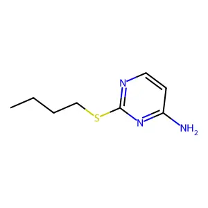 4-Pyrimidinamine, 2-(butylthio)- structure