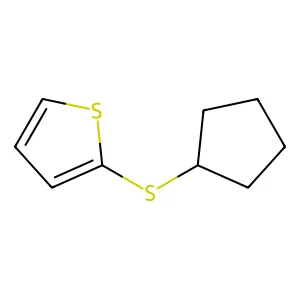 Thiophene, 2-(cyclopentylthio)- structure