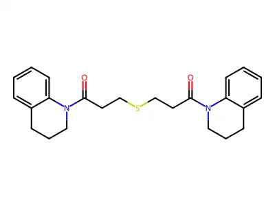 bis[3-(3,4-dihydro-1(2H)-quinolinyl)-3-oxopropyl] sulfide structure
