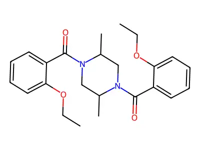 [4-(2-Ethoxybenzoyl)-2,5-dimethylpiperazin-1-yl]-(2-ethoxyphenyl)methanone structure
