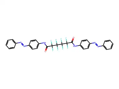 Hexanediamide, 2,2,3,3,4,4,5,5-octafluoro-N1,N6-bis[4-(2-phenyldiazenyl)phenyl]- structure