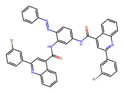 4-Quinolinecarboxamide, N,N'-[4-(phenylazo)-1,3-phenylene]bis[2-(3-bromophenyl)- (9CI) structure