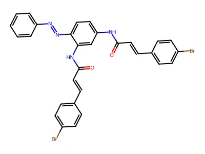 2-Propenamide, N,N'-[4-(phenylazo)-1,3-phenylene]bis[3-(4-bromophenyl)- (9CI) structure