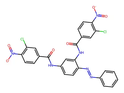 Benzamide, N,N'-[4-(phenylazo)-1,3-phenylene]bis[3-chloro-4-nitro-(9CI) structure