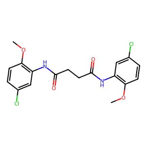 N,N'-bis(5-chloro-2-methoxyphenyl)butanediamide structure